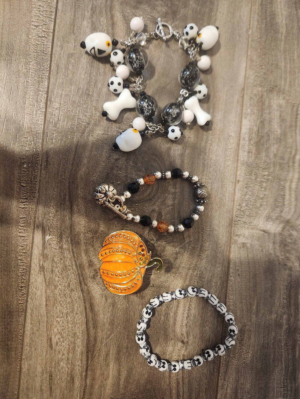 Halloween Jewelry and Brooch Pumpkin Bracelet